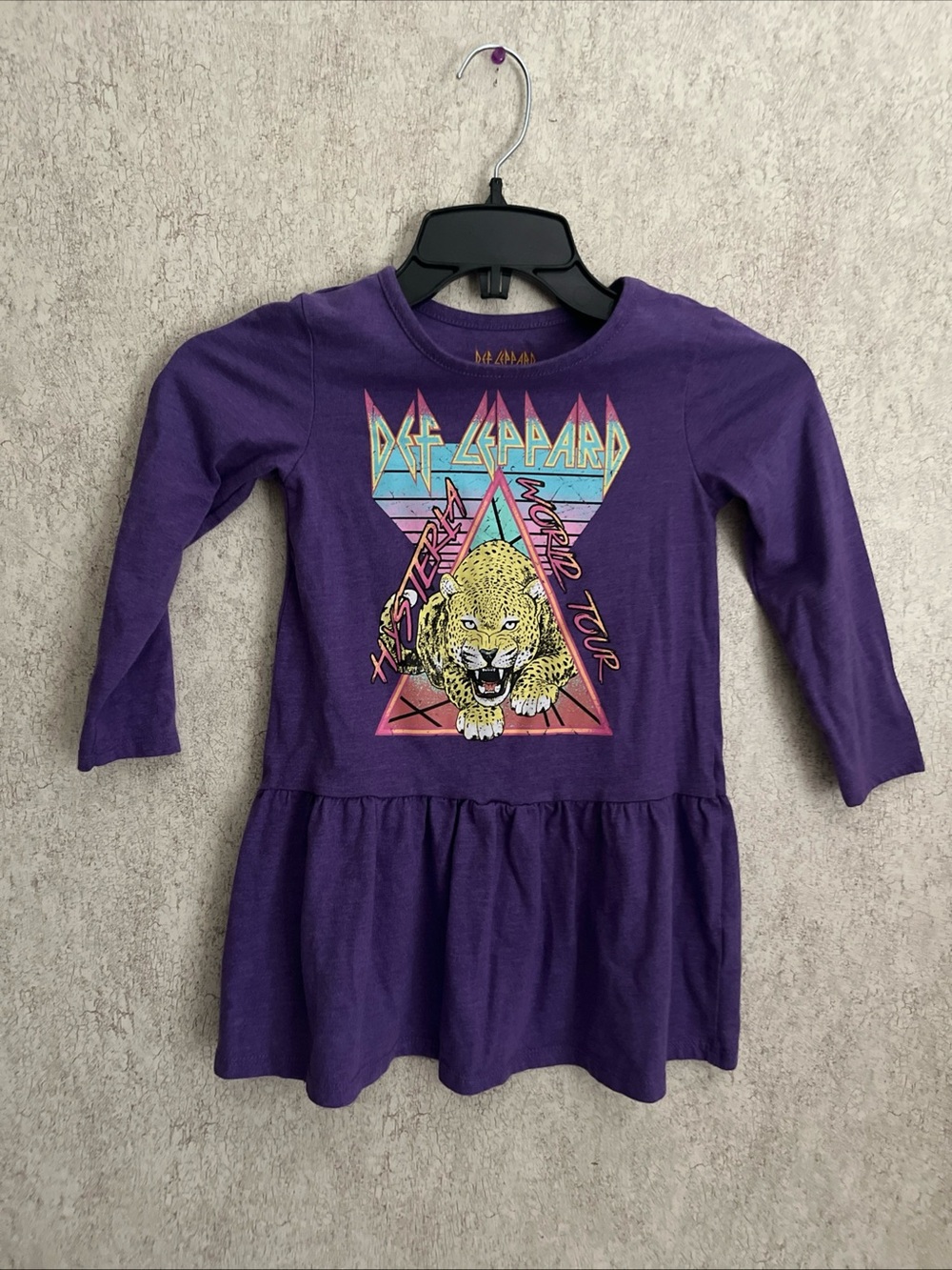 Def Leppard Hysteria Child Dress Drop Waist Purple Would Tour 1987 Dates 4T